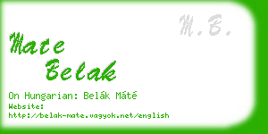 mate belak business card